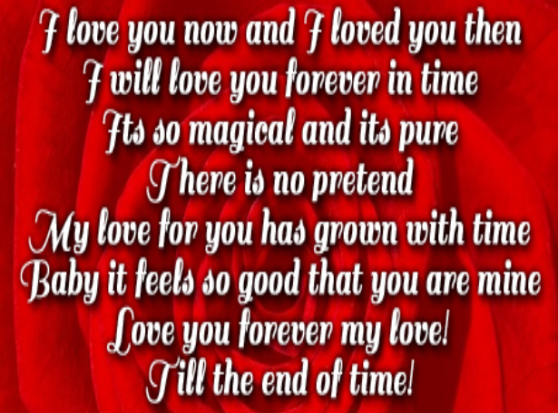 Romantic love poems