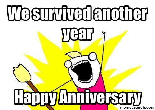 Happy work anniversary meme